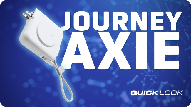 O carregador de parede AXIE da Journey também funciona como um banco de energia
